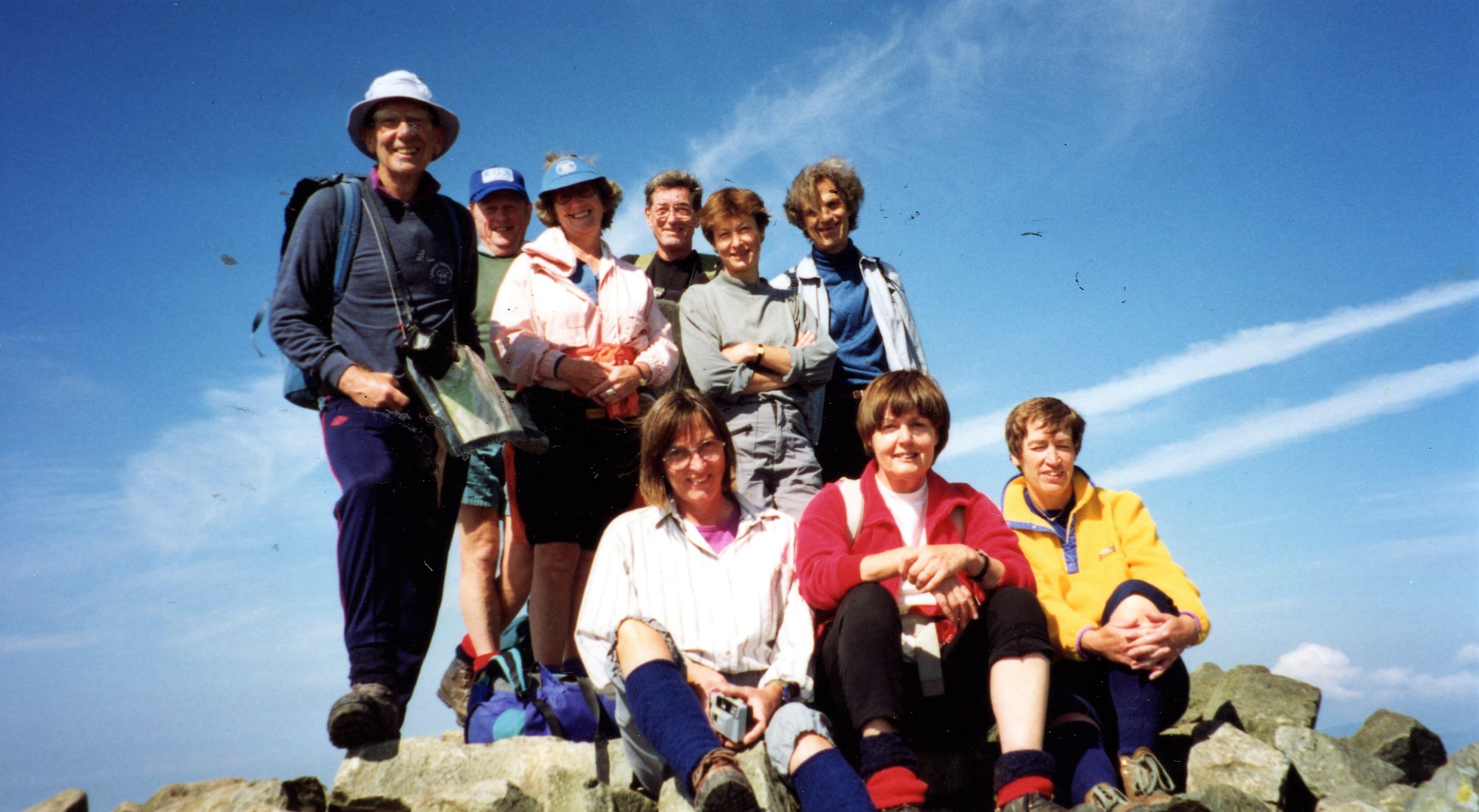 Len Hands and group on top of Cader Idris Sept 1994